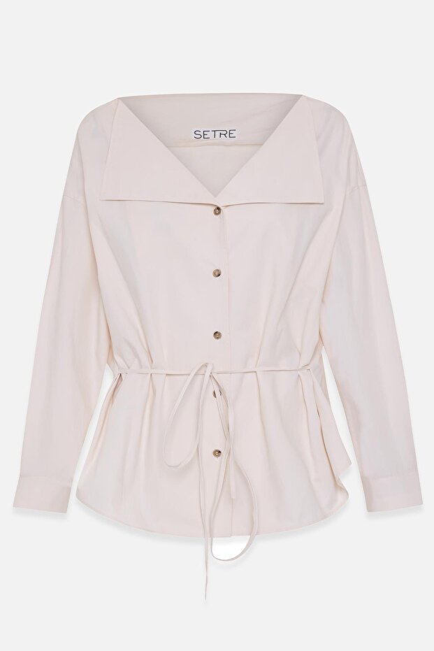 Krem 1YA2ECGM0709 GÖMLEK - 6