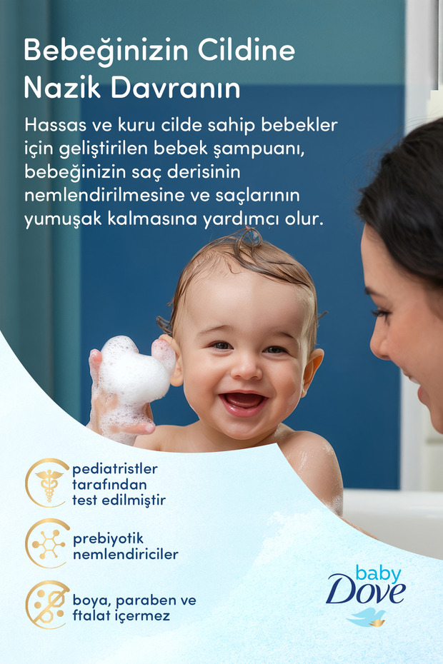 Hassas Ve Kuru Cilde Sahip Bebekler Için Saç Şampuanı 400 ml - 4