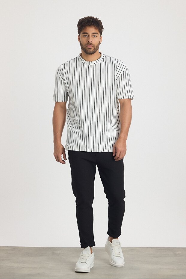 Çizgili Regular Erkek Tshirt - 3