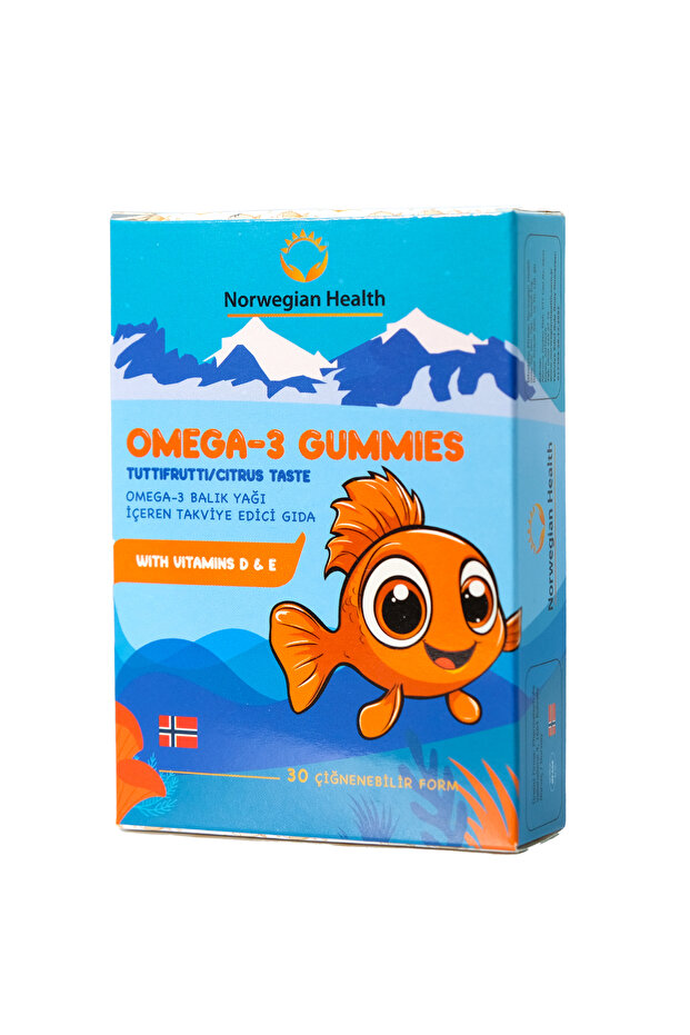 Omega 3 Gummies Çocuklar Için Tutti Frutti Aromalı 30 Çiğnenebilir Norveç Somonlu Balık Yağı - 4