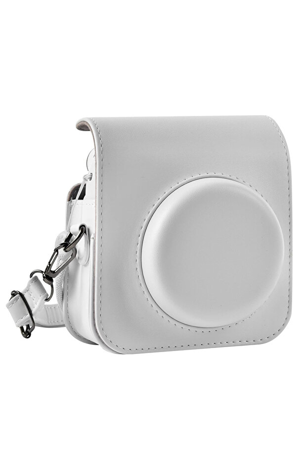 Polaroid Mini 11 Protective Shoulder Camera Case, Leather, White - 2