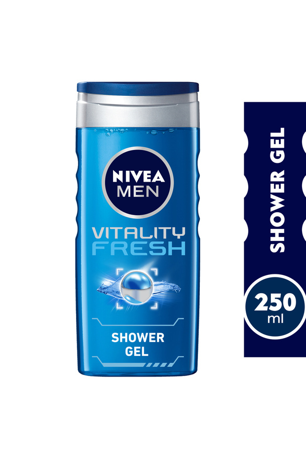 Men Vitality Fresh Shower Gel 250ml – Revitalizing 3-in-1 Body, Face & Hair Wash