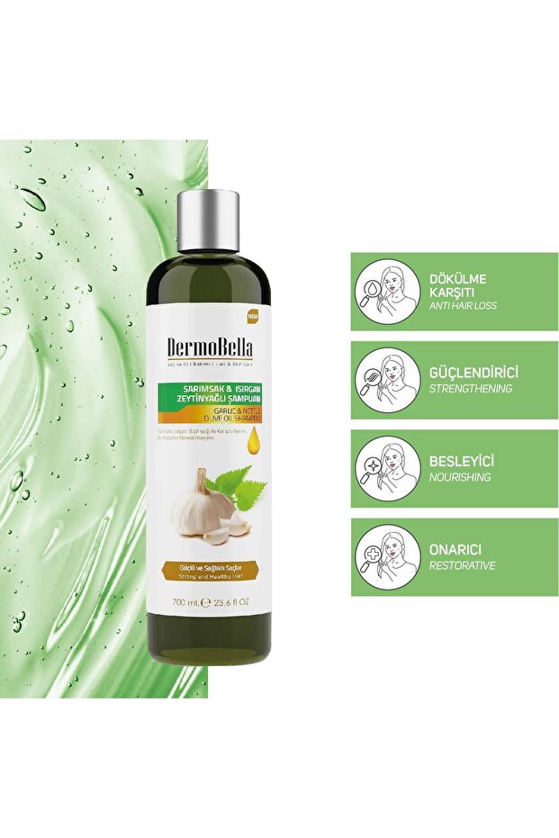 Sarımsak & Isırgan & Zeytinyağlı Şampuan 700 ml - 2