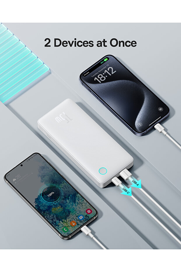 Airpow Lite Power 10.000mAh 15W Powerbank - Beyaz - 8