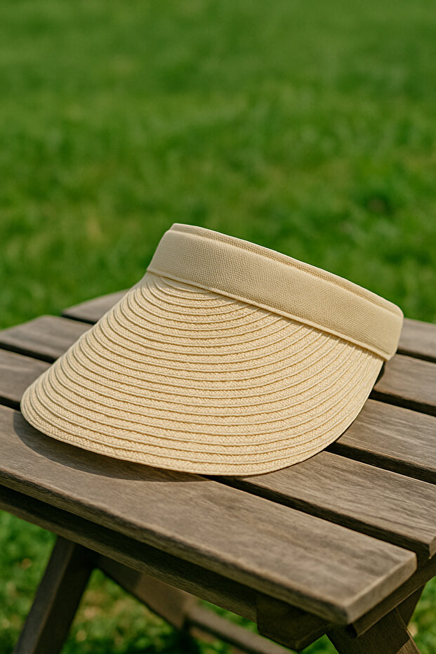 قبعة بيج من القش - 4