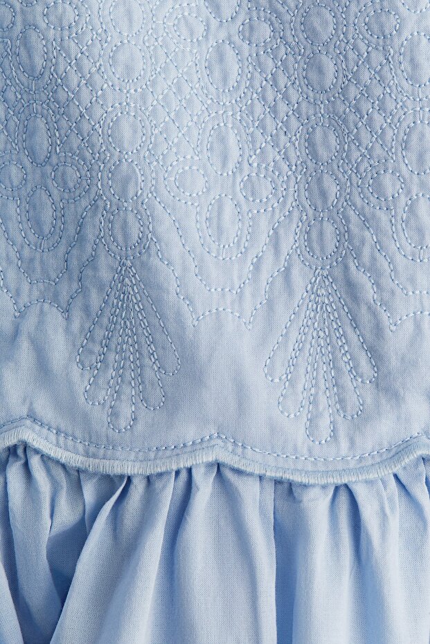 İşleme Detaylı Elbise - 7