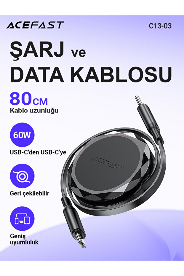 CtoC Şarj Data Kablosu - C13-03 - 3