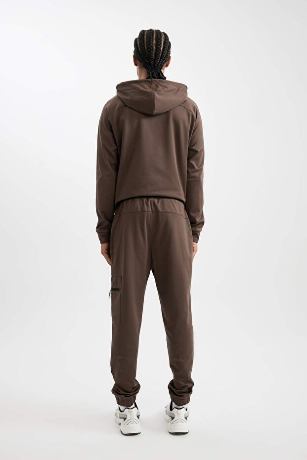 DeFactoFit Sporcu Jogger Eşofman Altı Standart Fit Skuba Dalgıç Kumaş Fermuar Cepli Standart Paça D1 - 6