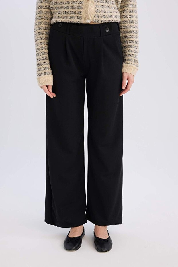 Straight Wide Geniş Paça Basic Düz Pantolon E0781AX25SP - 5