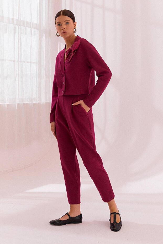 12231 PANTOLON VİŞNE - 1