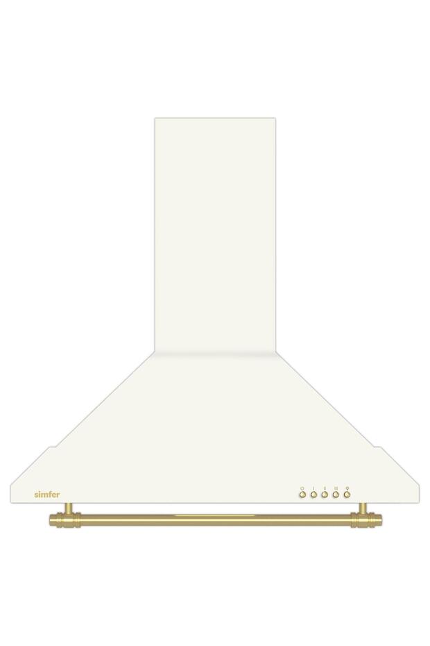 8716 60Cm Piramit Retro Bej Davlumbaz (Push Buton,Led - 1