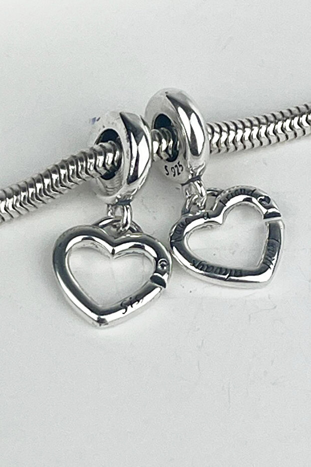 قلادة توأم مزدوجة من الفضة الإسترليني عيار 925 - 2