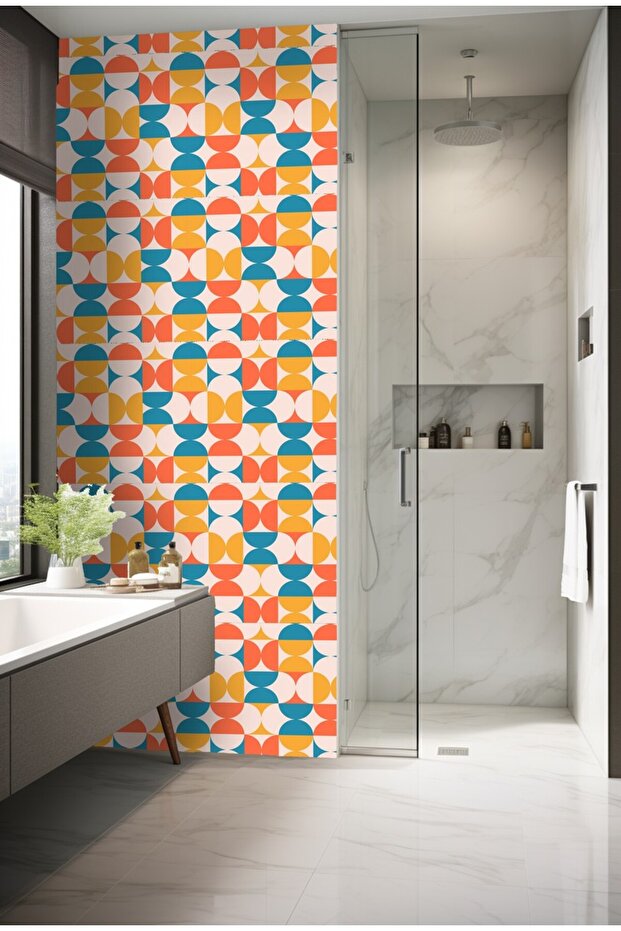 29 ورقة لاصقة منقوشة على الحائط لخزانة المطبخ والكونترتوب (50 × 100 سم) - 7