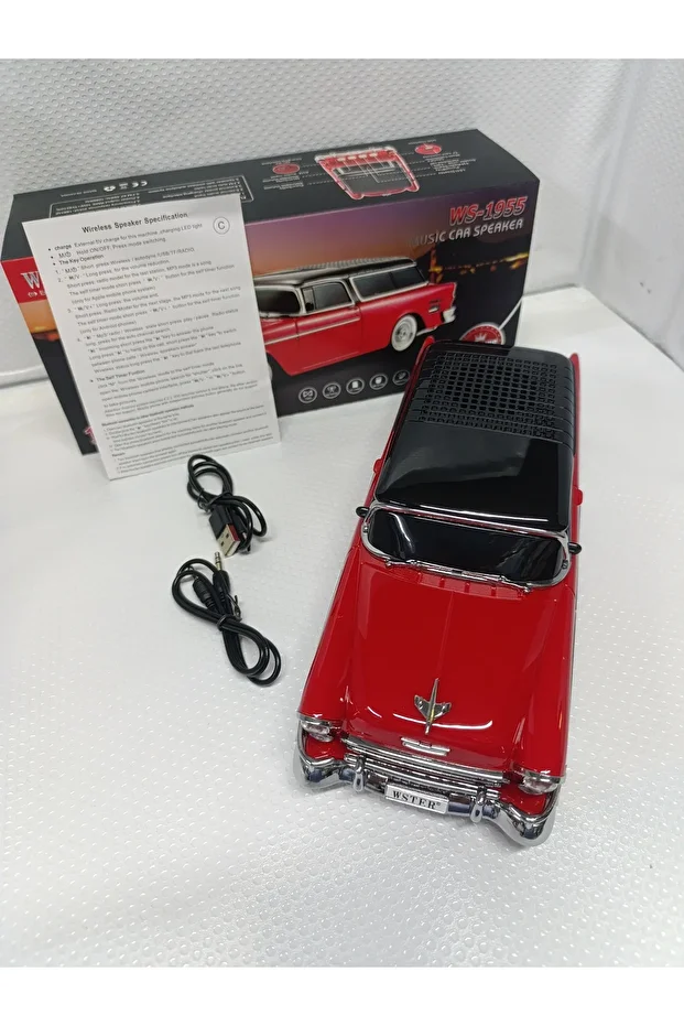 WS-1955 Ledli Araba Usb-Tf-Fm Radyo Bluetooth Hoparlör - 6