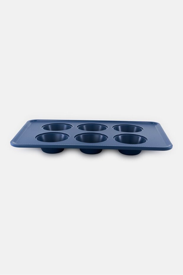 6-Cup Muffin Pan, Teal Blue - 2