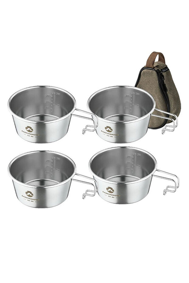 450ml 4 Bowls CAMPINGMOON 450ml Sierra BowlStainless Steel Outdoor Tableware PortableCamping Hiking