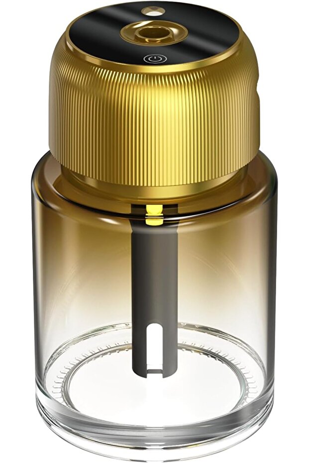 Smart USB Rechargable Car Air Freshener, Mini Aromatherapy Diffuser for Car, Office & Home (Gold)