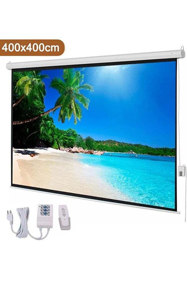 جهاز عرض شاشة كهربائية مع جهاز تحكم عن بعد 400 × 400 سم