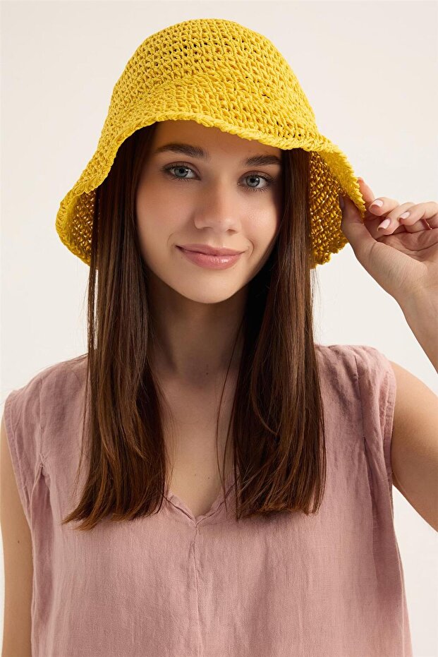 قبعة محبوكة من الورق - 1