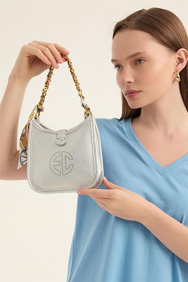 Mini Fularlı Çanta - 1