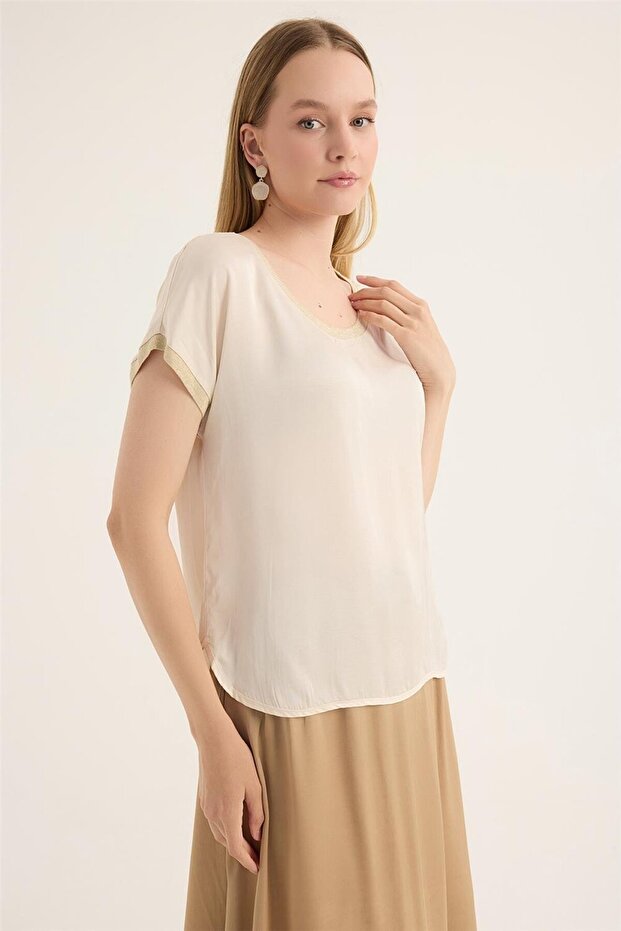 Glitter Ribbed Blouse - 3