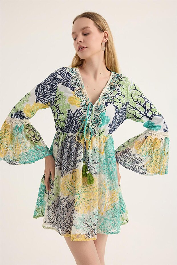 تونيك منقوش بالمرجان - 4