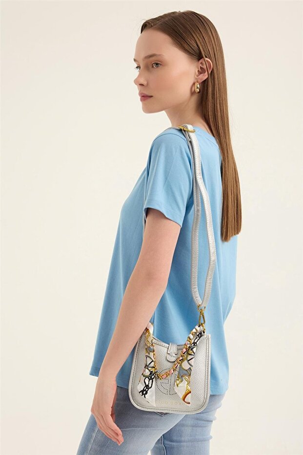 Mini Fularlı Çanta - 3