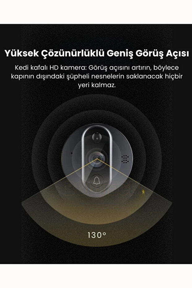 Güvenlik ve Konfor Bir Arada Akıllı Dijital Kapı Dürbünü ve Zil Seti - 2