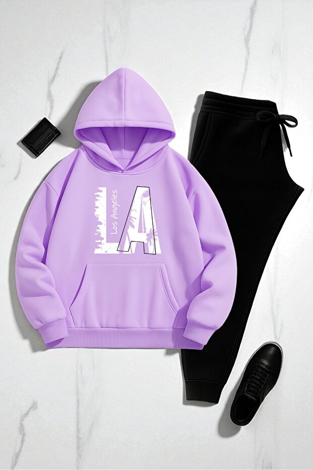 Unisex Los Angeles Printed Tracksuit Set