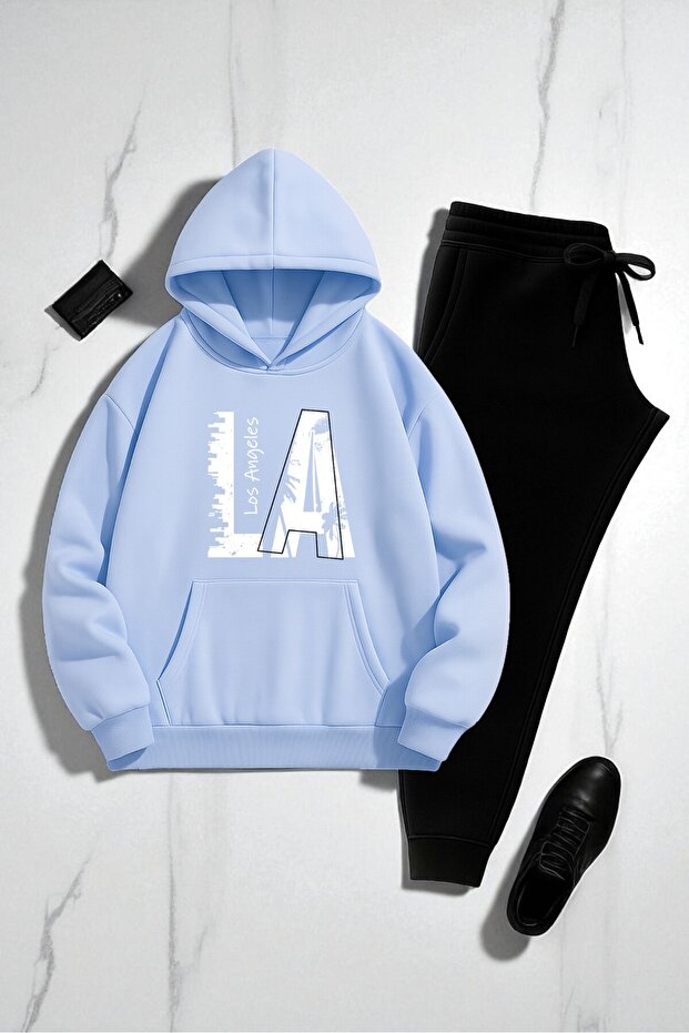 Uniszex Los Angeles nyomtatott tréningruha szett - 1