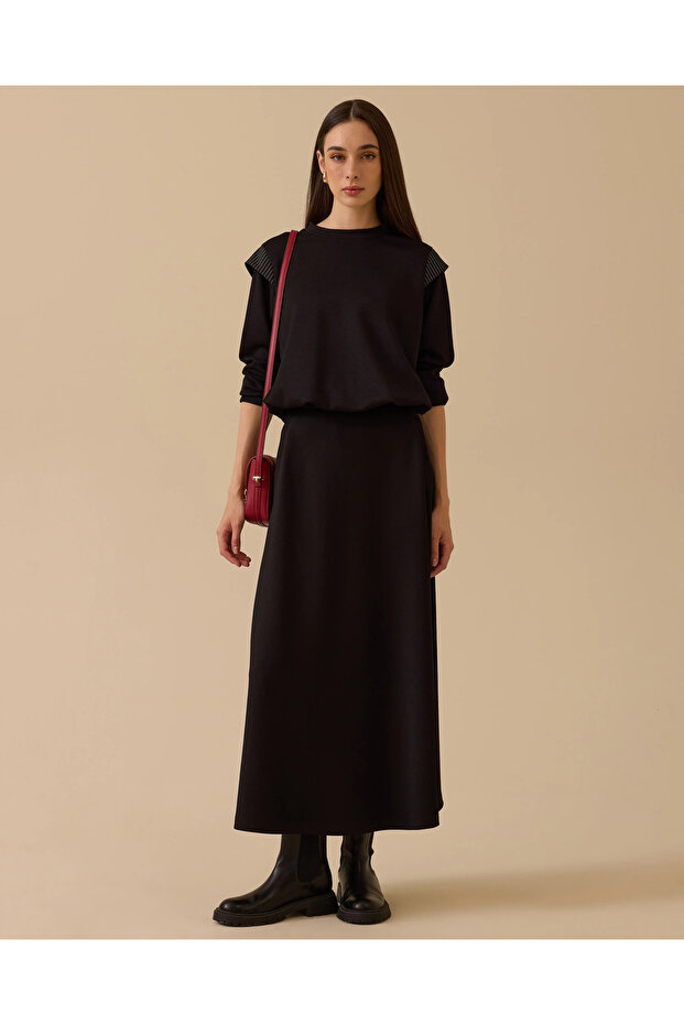 تنورة طويلة أساسية واسعة - 1