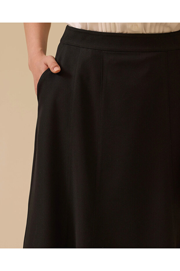 Cepli Midi Kloş Etek - 3