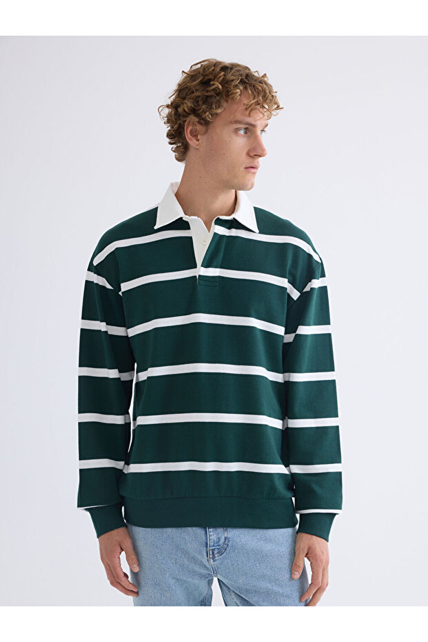 I Devrik Roba Collar Long Sleeve Men's Sweatshirt from Freezen Store