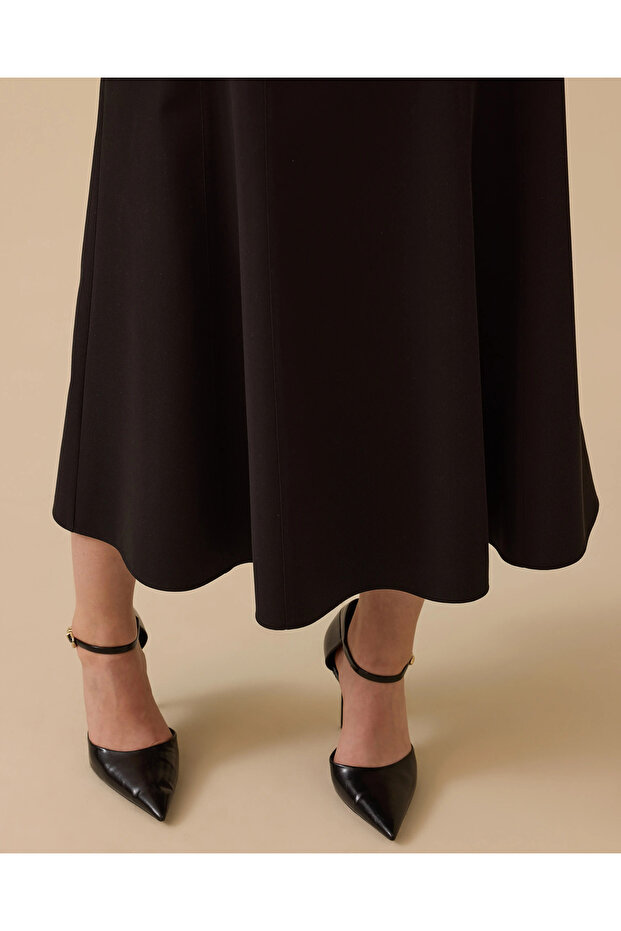 Cepli Midi Kloş Etek - 4
