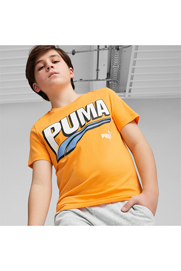 Kids Boys ESS+ MID 90s Graphic Tee - Orange