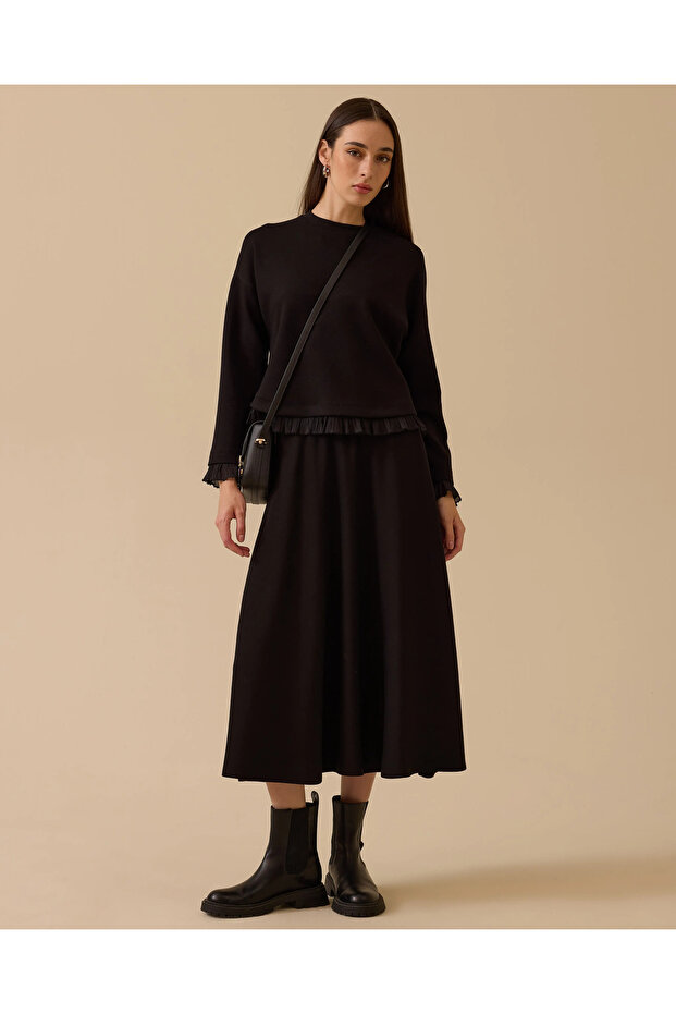 Fırfır Detaylı Sweatshirt - 2