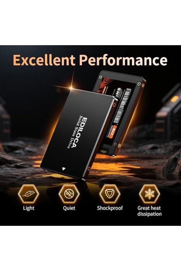 Ediloca ES106 1TB SSD SATA III 2.5" Internal Solid State Drive 3D TLC NAND Flash - 4