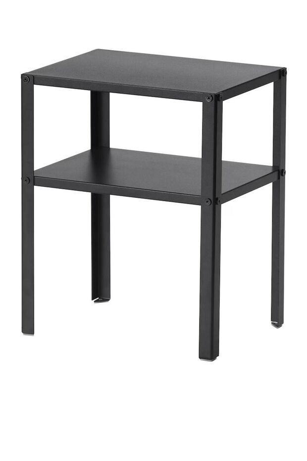 Black bedside table, 37x28 cm - 1