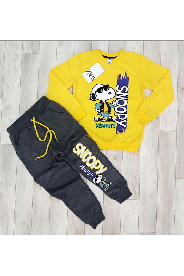 Snoopy Printed Boy's Set of 2 Yellowcolor