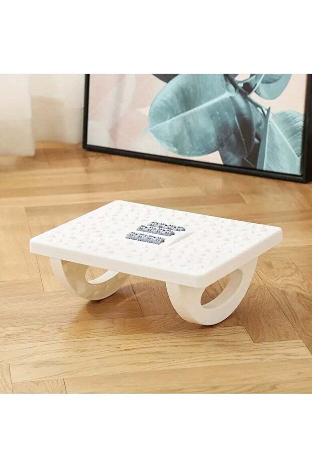 Rocking Foot Rest with Manual Massage Rollers (White)