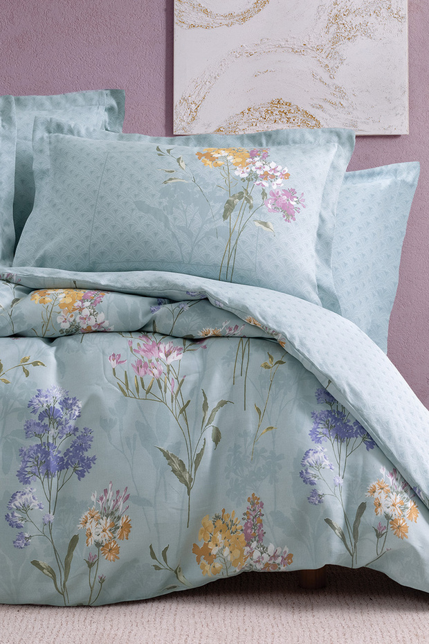 Alyssa Double Ranforce Duvet Cover Set - Mint