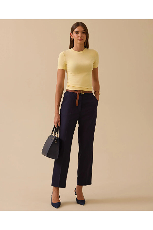 Yuvarlak Yaka Kısa Kollu Basic Tişört - 2