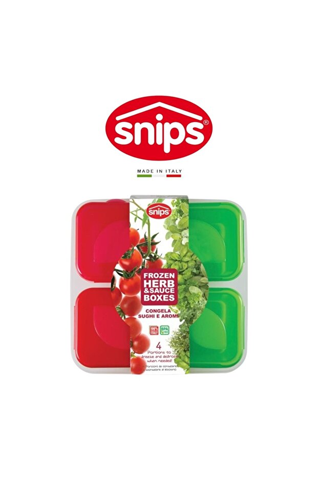 Frozen Sauce & Herb Set – 4 Single-Portion 100ml Boxes with Tray, Made in Italy