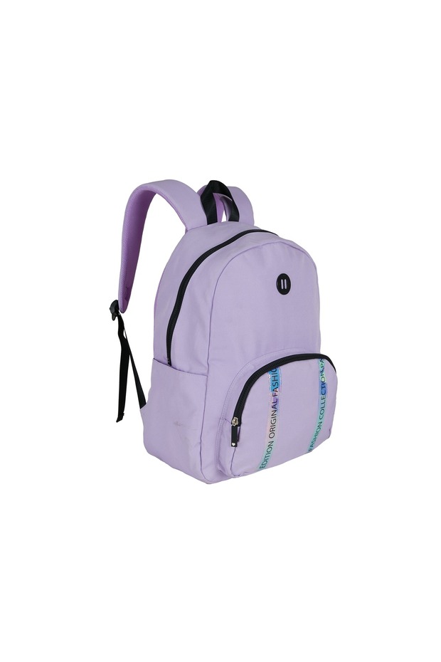 حقيبة ظهر 17 بوصة مع حافظة أقلام رصاص أرجوانية - 2