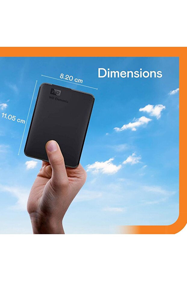 5TB Elements Portable External Hard Drive, USB 3.0 - 5