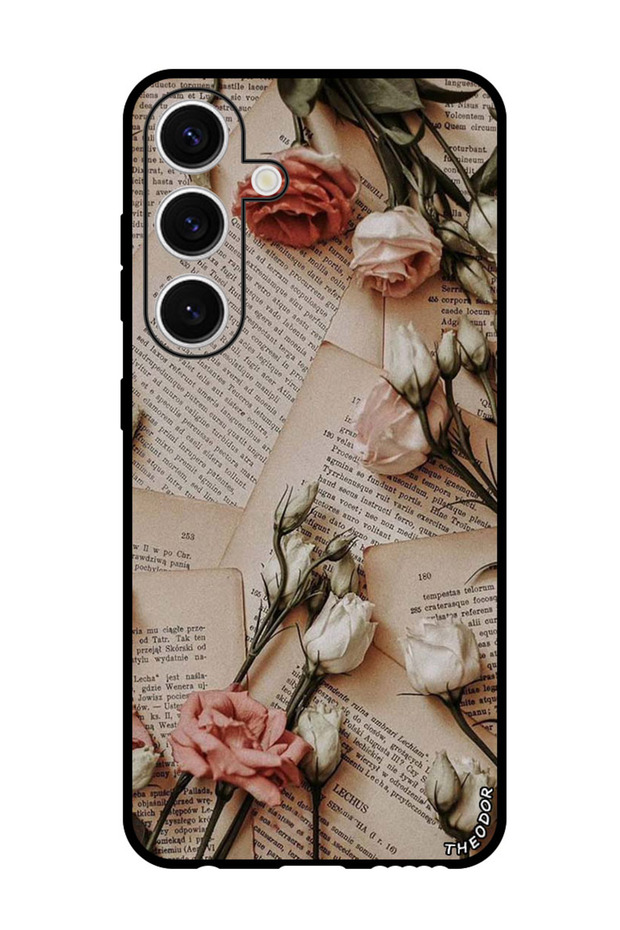Protective Case Anti Scratch Shock Proof Bumper Cover For Samsung Galaxy S24 Plus Books and Flowers
