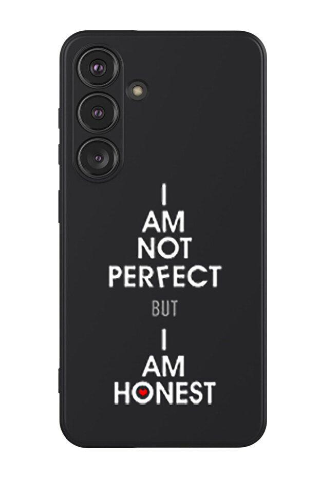 Protective Liquid Silicone Case For Samsung Galaxy S24 (Black) - i am not perfect but i am honest