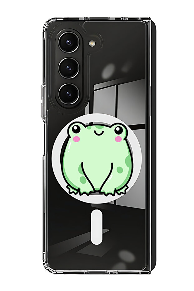 Case for Samsung Galaxy Z Fold 5 Compatible with MagSafe, Shockproof Phone Bumper Cover frog