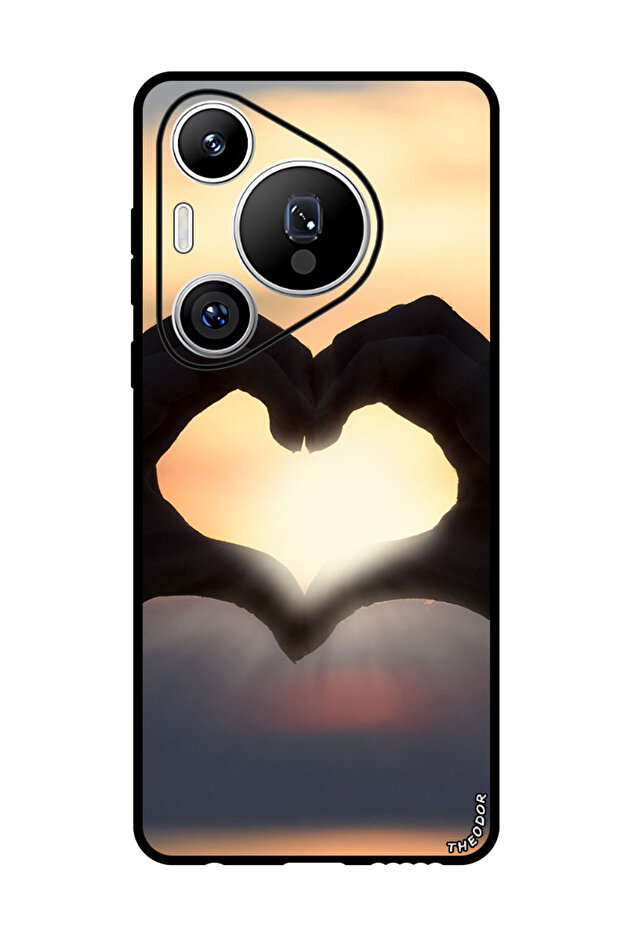 Protective Case Anti Scratch Shock Proof Bumper Cover For Huawei Pura 70 heart_hands_sunshine