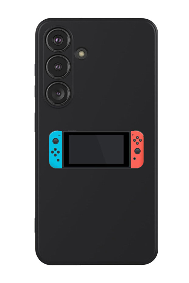 Protective Liquid Silicone Shockproof Case For Samsung Galaxy S24 Plus (Black) - Nintendo